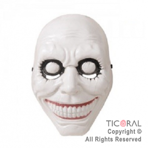 MASCARA DEMONIO BLANCO PLASTICA X 1